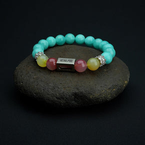 10mm natural amazonite december titanium steel bracelet - vexilpod