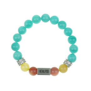 10mm natural amazonite december titanium steel bracelet - vexilpod
