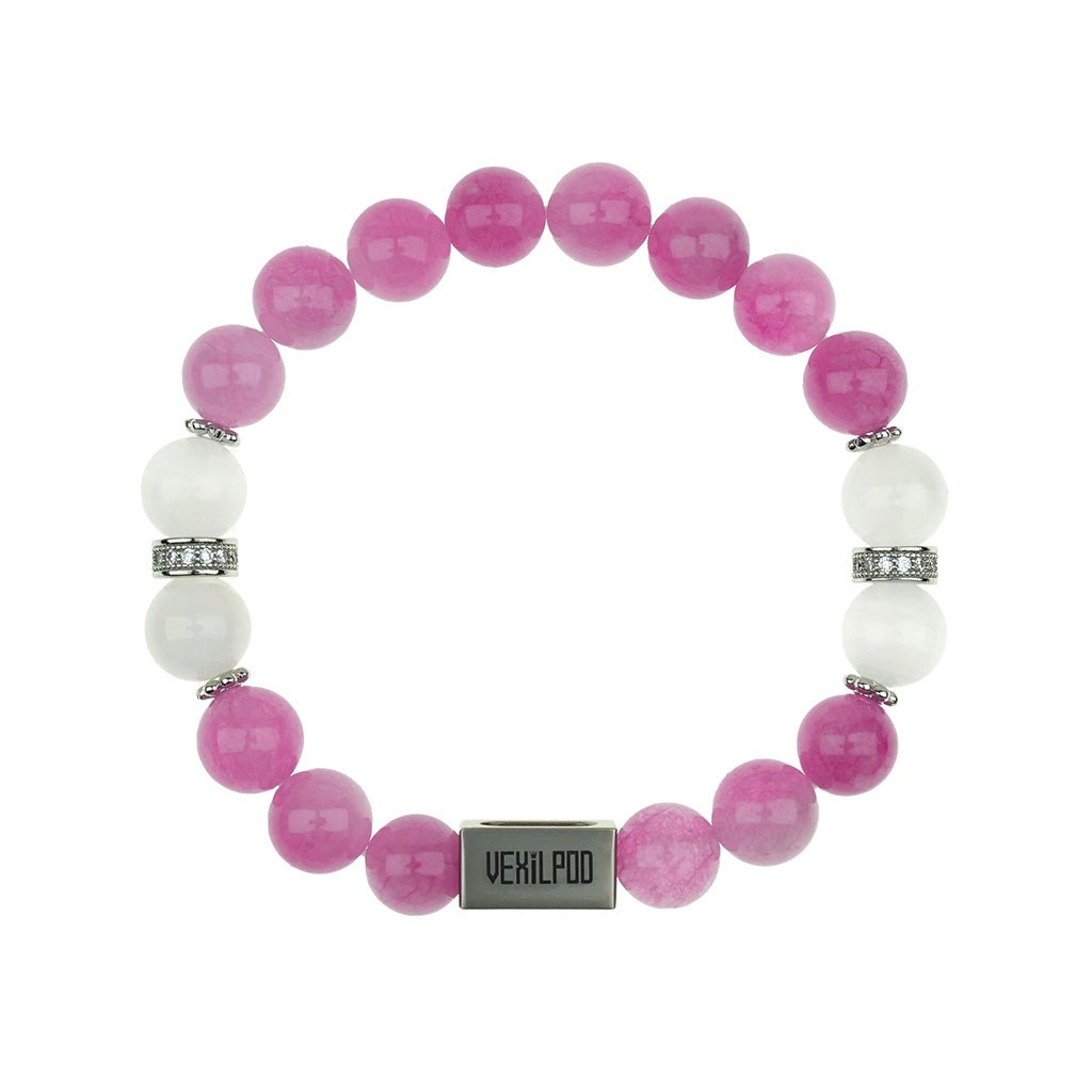 10mm natural amethyst monday titanium steel bracelet - vexilpod