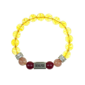 10mm natural citrine november titanium steel bracelet - vexilpod