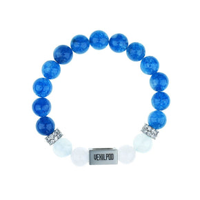 10mm natural sapphire september titanium steel bracelet - vexilpod