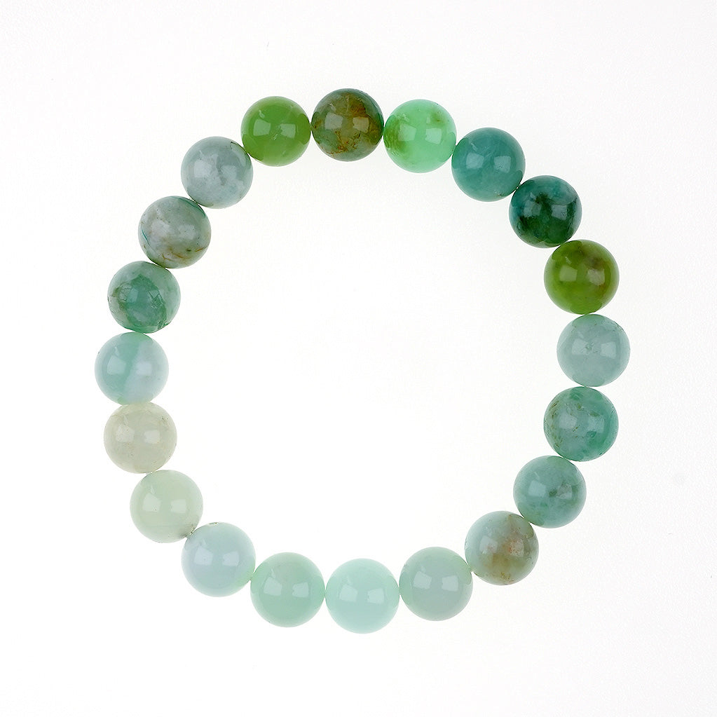 10mm natural australian chalcedony outdoor forest titanium steel bracelet