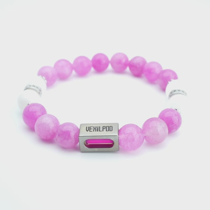 10mm natural amethyst monday titanium steel bracelet