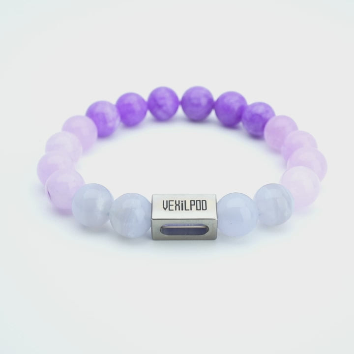 10mm natural amethyst party titanium steel bracelet