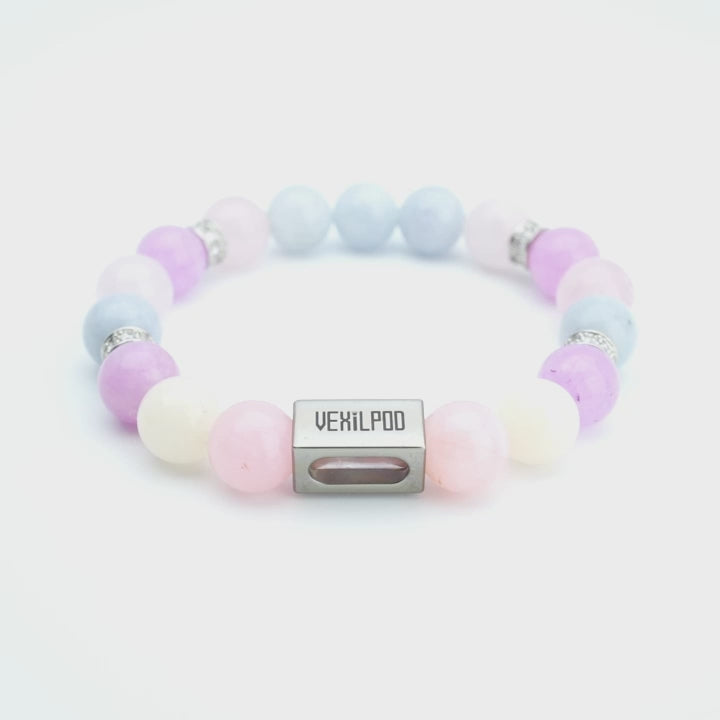 10mm natural amethyst lively titanium steel bracelet