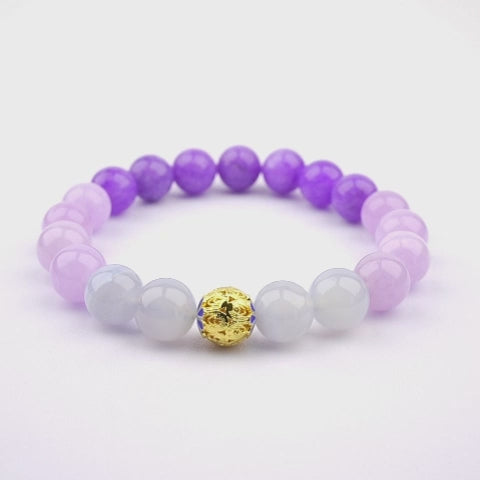 10mm natural amethyst party titanium steel bracelet